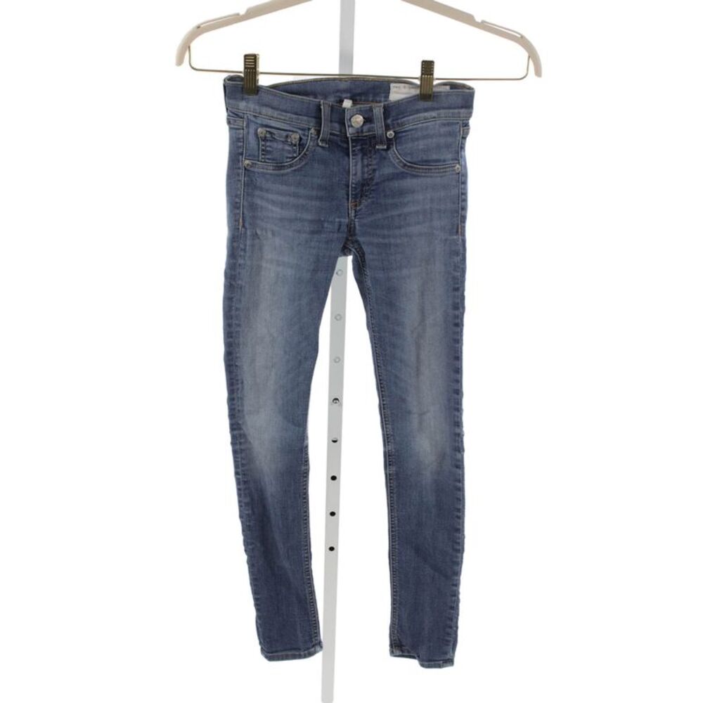 Rag & Bone Jean Womens Skinny Jeans Blue Low Rise Cotton Blend Size 25